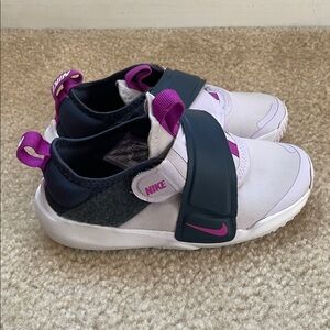 Size 12 Nike Kids Light & Dark Purple Strap Sneakers